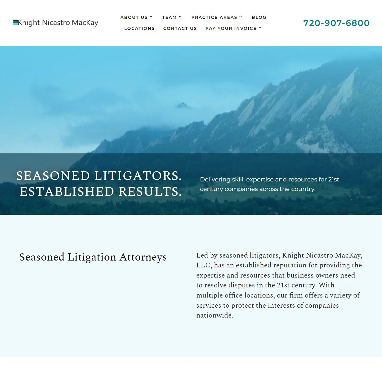 The Knight MacKay Morrow website before UPWARD, home page
